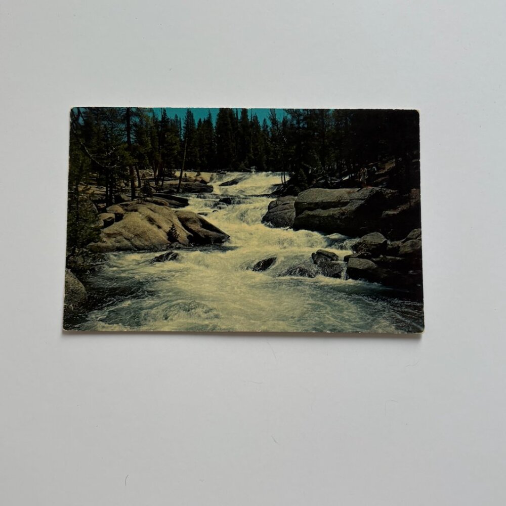 Vintage Yosemite National Park River Postcard